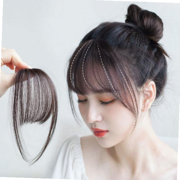 앞머리 사이드뱅 가발 2color 가발 앞머리 일자 인모 플뱅 부분 여자