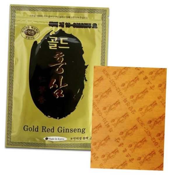 홍삼 골드 건강패드 20매 효도선물 붙이는패치 붙이는타입 치 어깨결림 효과좋은 건강패 의약외품