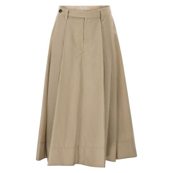 [해외] 브루넬로 쿠치넬리 26SS 브루넬로 쿠치넬리 롱 스커트 M0F79G3951 BEIGE