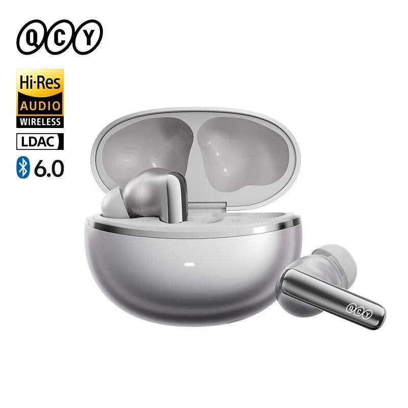 [해외] QCY HT18 MeloBuds N70 무선 이어버드 블루투스 60 하이 레졸루션 LDAC 이어폰 적응형 ANC 듀얼 드라이버 헤드셋 인이어 감