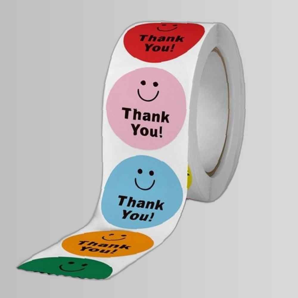 땡큐 스마일 포장스티커 땡큐스티커 500개 1 스티커 3 감사스티커 선물포장스티커 배달음식스티커
