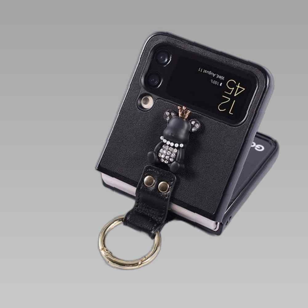 링크뷰 갤럭시Z플립4/3 크라운 큐빅베어 썸데이 골드링케이스 제트플립3케이스 제트플립4링케이스 삼성지플립3케이스