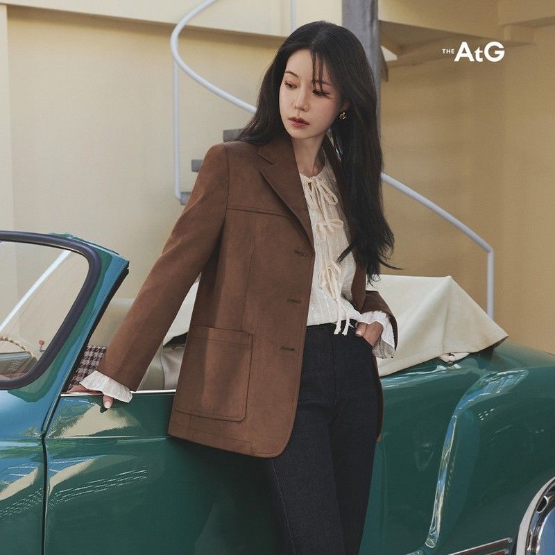 더엣지 드라마15화 25 FW FAUX 스웨이드 자켓 1164210