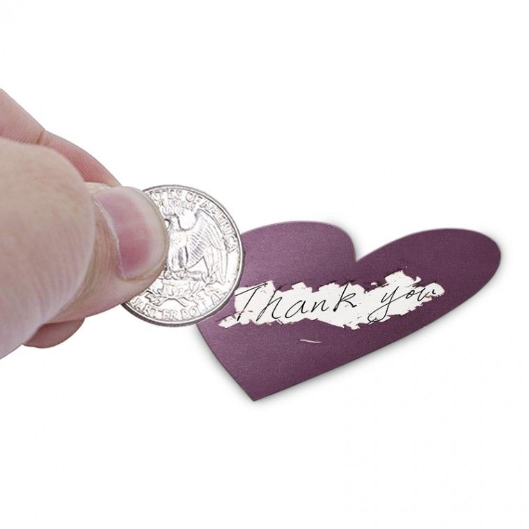 제이원 스크래치 긁는 즉석 복권 하트 스티커 300P 스크래치스티커 복권