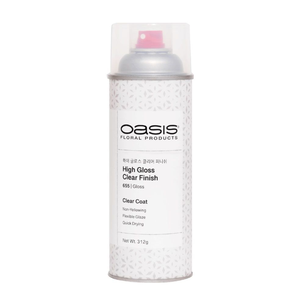 OASIS Spray 생화전용 오아시스 스프레이 플라워 컬러 스프레이 38-하이글로수클리어피니쉬(655)