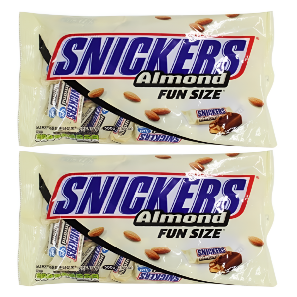 한국마즈 롯데리아 스니커즈 아몬드 펀사이즈 500g 2개