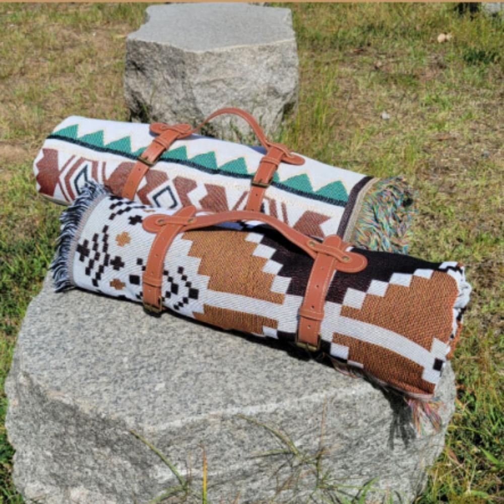 TINY협력사 차박 북유럽 가죽 텐트 에스닉 인테리어 스트랩 블랭킷 러그 쇼파커버 카페트 캠핑 갬성