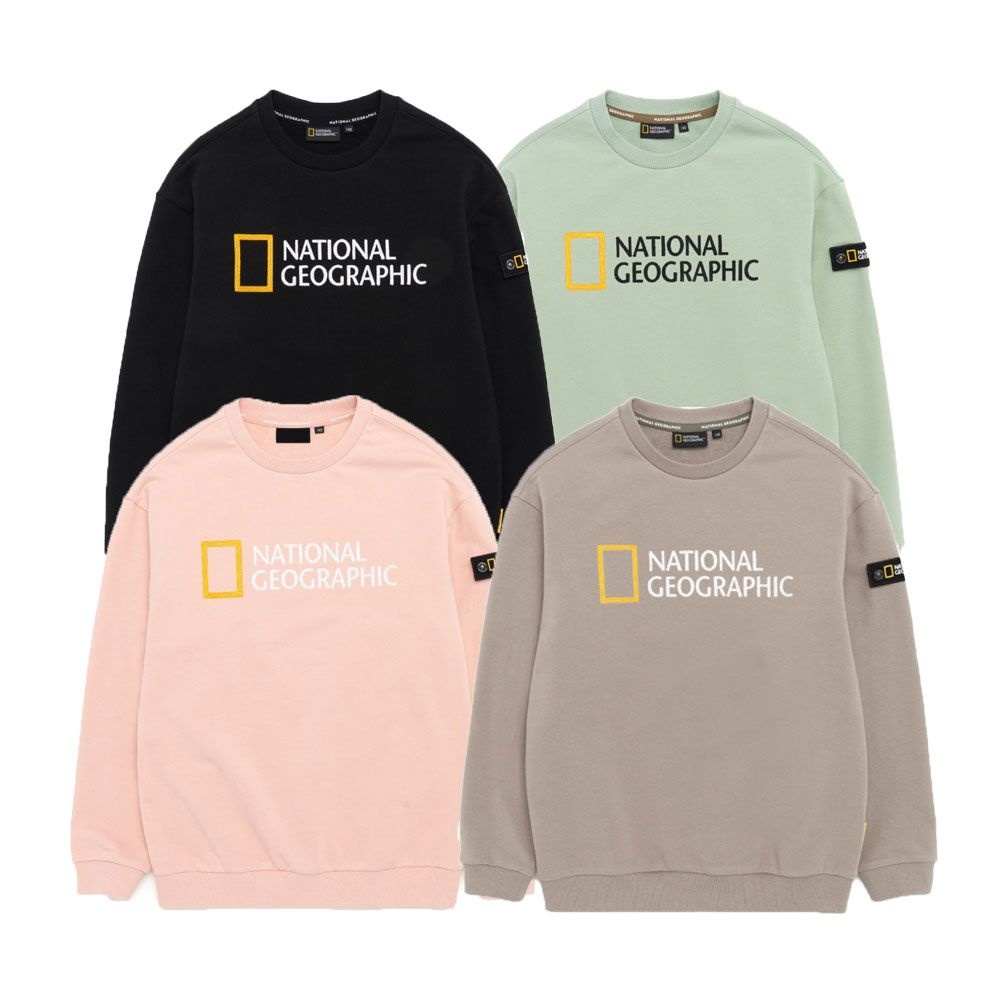 내셔널지오그래픽 NATIONAL GEOGRAPHIC K223USW920 빅 로고 맨투맨 티셔츠 4종택1 601824