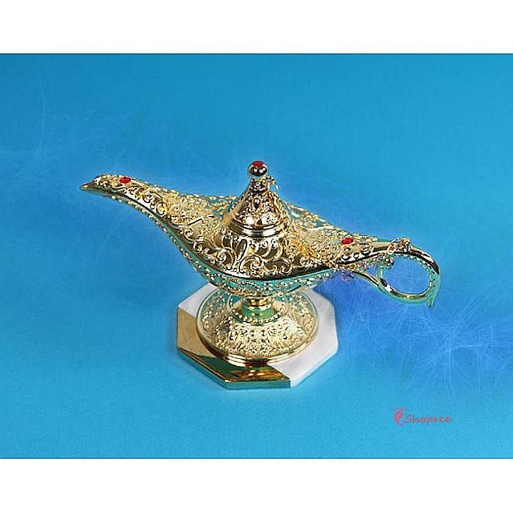 [샵프리A10협력사]요술램프 지니 알라딘 골드 황금 엔틱 사진 카페 홈 소품 홈카페 촬영 인테리어tuv117