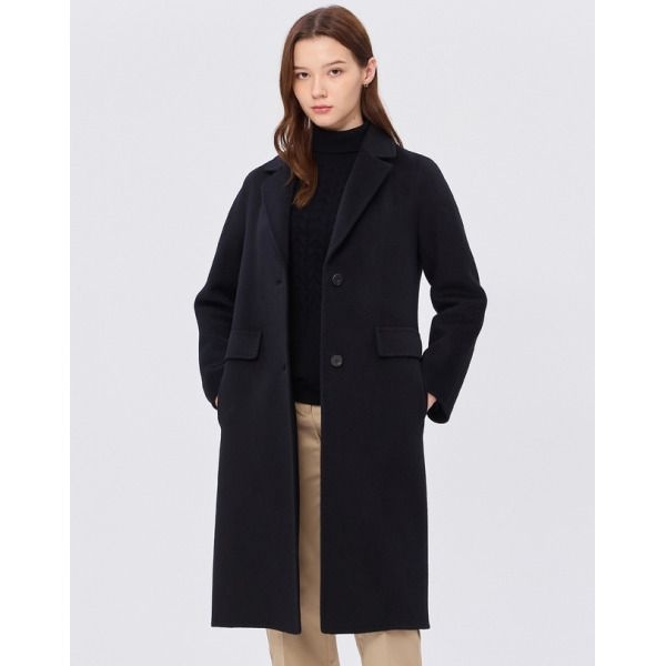 LF 닥스 레이디스 [닥스레이디스] [닥스 여성] [24FW] WKCO4D925BK 가격인하스테디셀러캐시미어100 블랙 스티치 포인트 롱