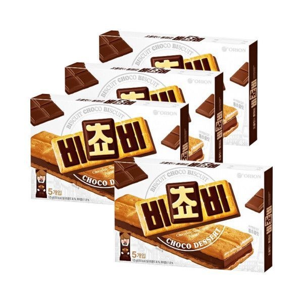 스타배송_오리온 비쵸비 125g x 4개/ 크래커 초콜릿 샌드과자 378388