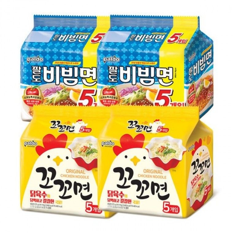 팔도 비빔면 2팩 + 꼬꼬면 (총20봉)