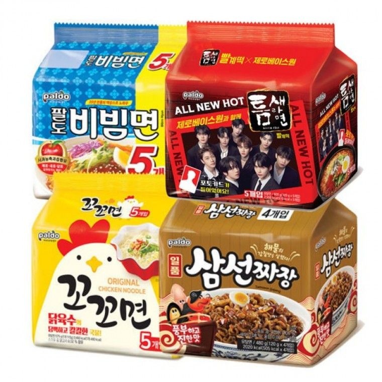 팔도 비빔면 + 틈새라면 꼬꼬면 일품삼선짜장 (총 19봉)