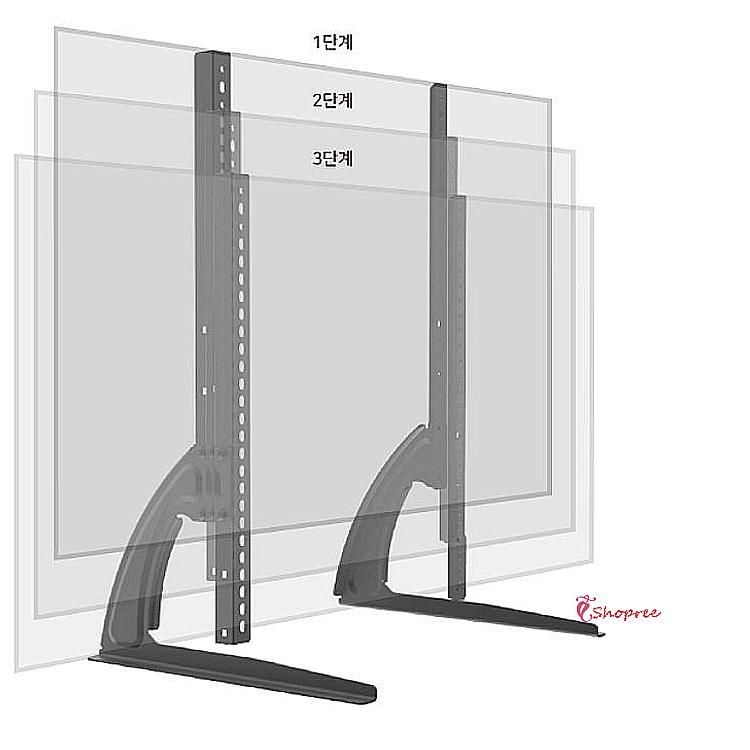샵프리D10제휴사 TV스탠드 거치대 32인치 32-60형 lg 티비 이동식 55인치mno676