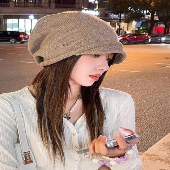 [MEL76199_61_61]니트 니트비니 비니 모자 두건 털모자