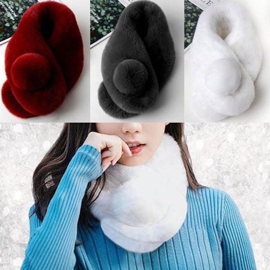 쁘띠머플러 자석 동그리 여자 목도리 보송보소한 소재 쁘띠머플러 쁘띠목도리 쁘띠스카프