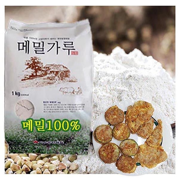 봉평원 메밀가루(메밀100프로)-1kg (부침전,메밀묵,막국수)