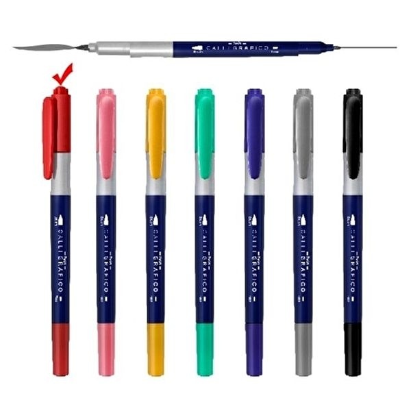 고품질 동아 캘리그라피코 브러쉬+일반닙 빨강 캘리그라피 붓펜 캘리그라피펜 사각닙 WFIQ9GZ