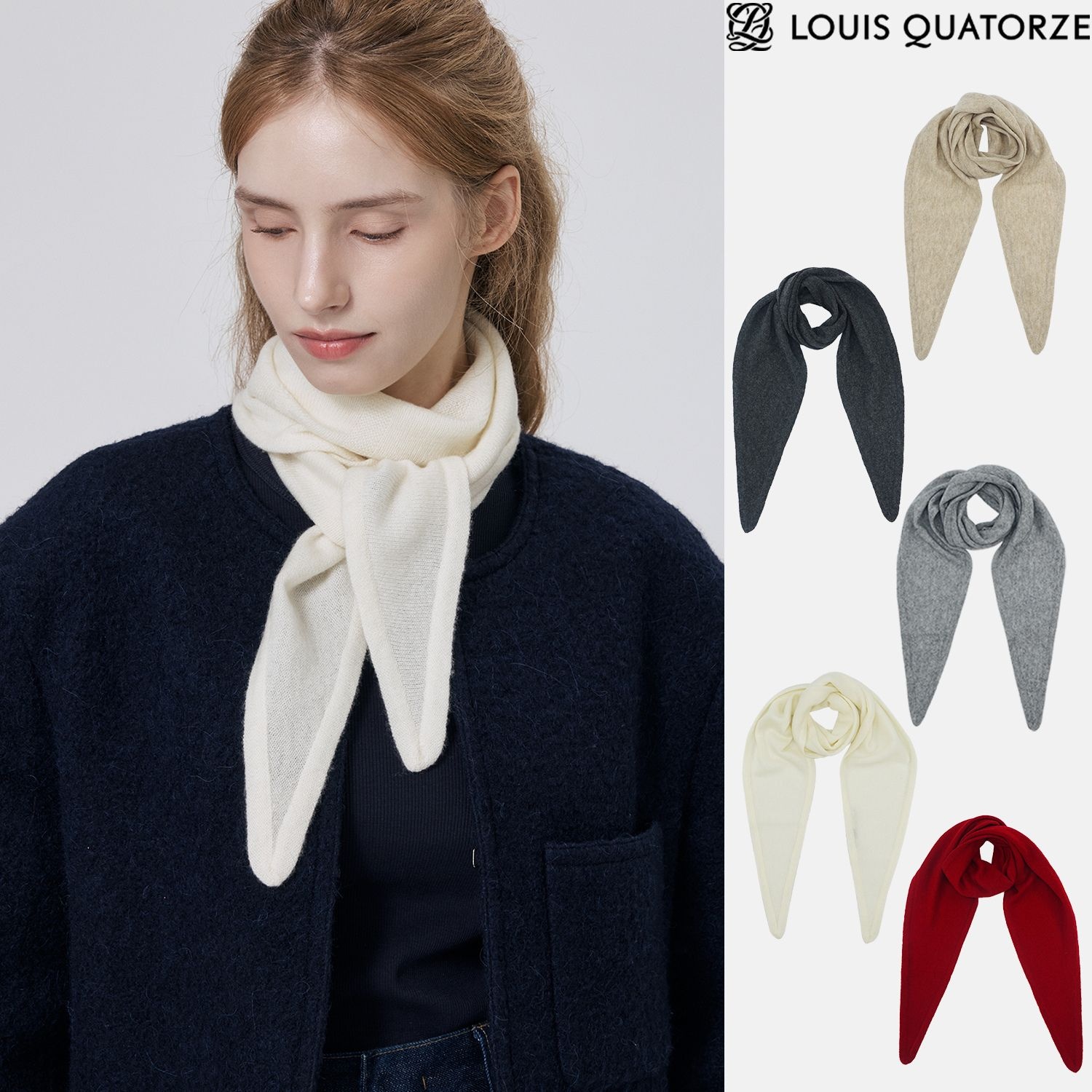 ㈜나경S.A (현대홈쇼핑) 루이까또즈 벨리니 울캐시 마름모 니트 머플러 1EKC008