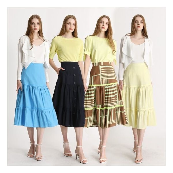 [6900원_마감특가] G.모데나 하이 린넨 티어드 스커트