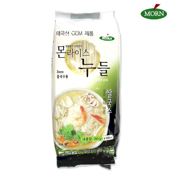몬 라이스누들3mm(250g)/2~3인분/물국수용/면/쌀국수