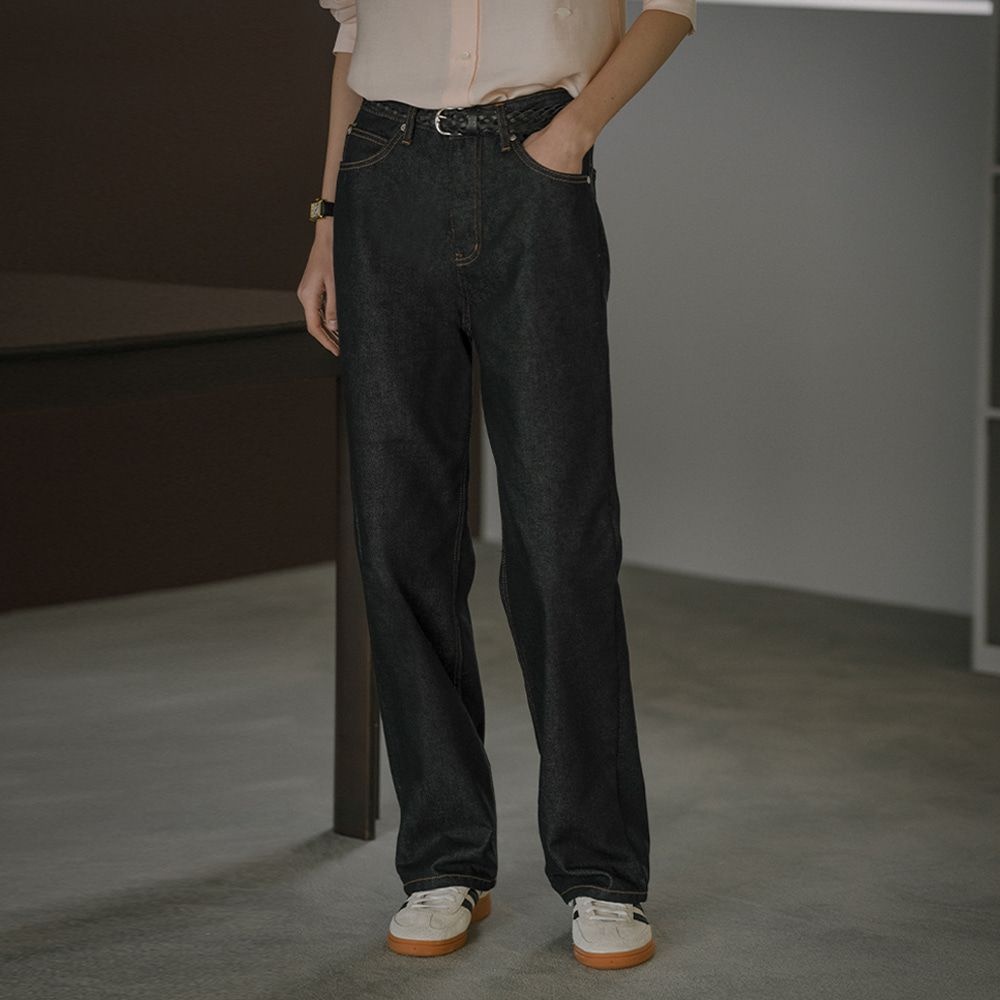 노운베러 Straight fit non-fade denim pants_Indigo