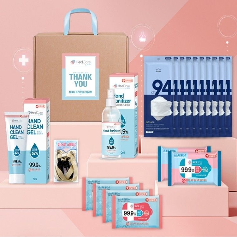 마스크 선물세트 헬케어 명절 종합 손소독제 코로나 1호 위생 방역키트애드웍스