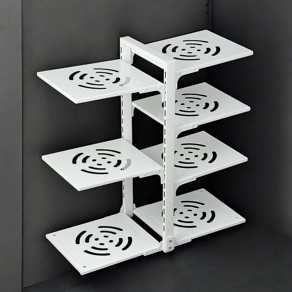 [엄지척](현대Hmall) 게더릭 QZE324J4 높이조절 프라이팬 냄비 선반 (7칸) (화이트)