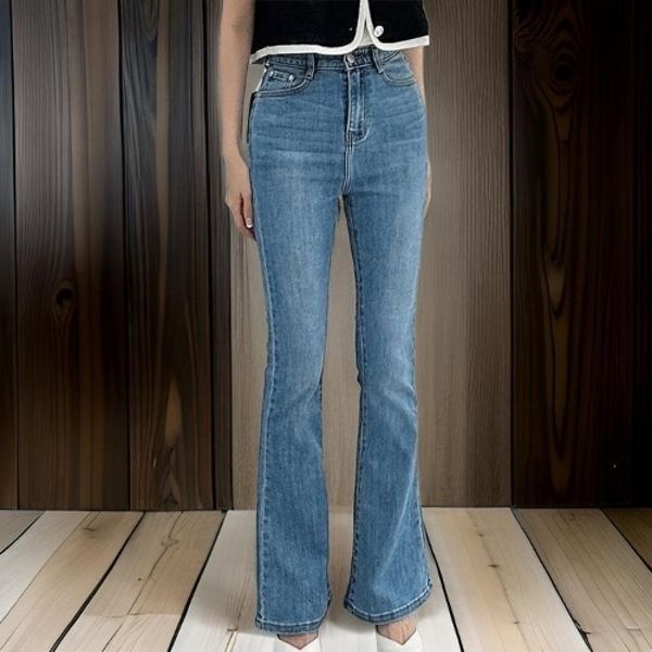 여성용 부츠컷 슬림 청바지 키 크지 않은 분들 위한 종아리 커버 봄 ...