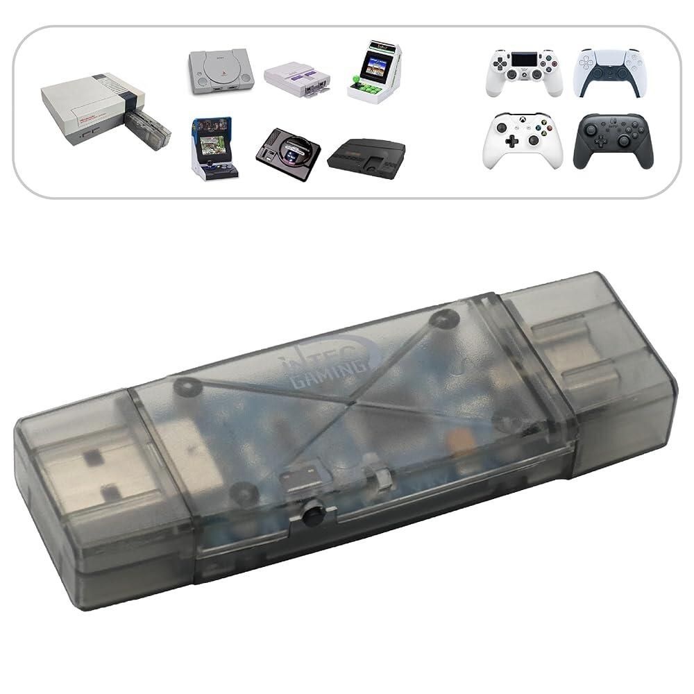 Intec Gaming [해외] MINI Converter - Controller Adapter for NeoGeo/Genesis/TG1/PS Classic/NES SNES Classic/Astro City, Gaming PS5/PS4/Xbox one/Switch Pro
