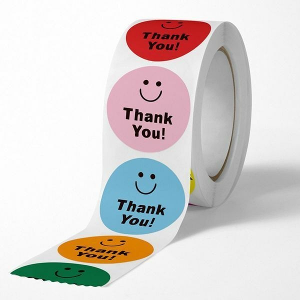 (현대Hmall) [하프클럽/브이와이]스마일 감사스티커 땡큐스티커 배달 배민 리뷰