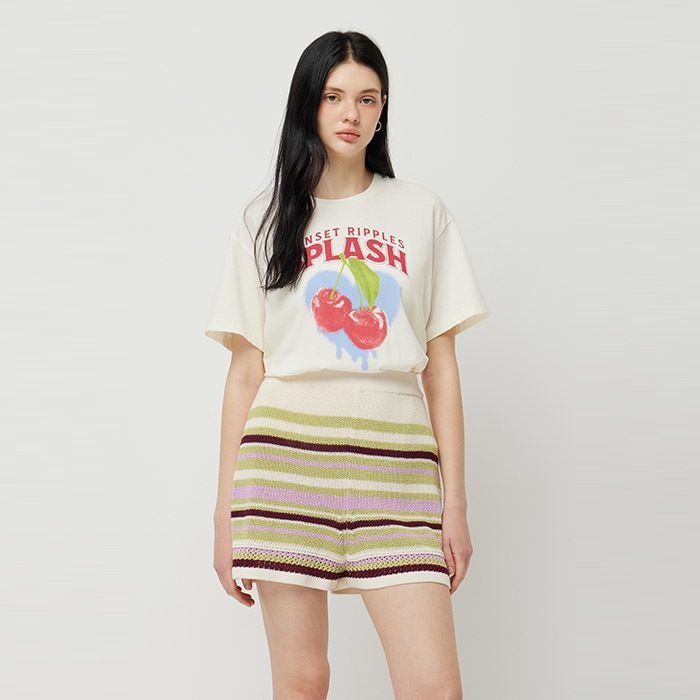 SPLASH 비오넷 그래픽 티셔츠_SATS53531CR