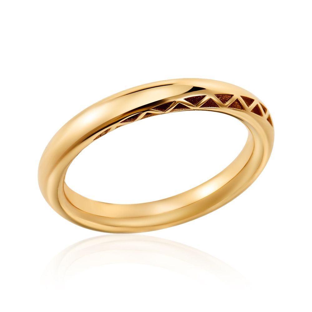 (현대Hmall) [모룬] 14K 쉐도우 커브 삼각 컷팅 반지 MOS40351