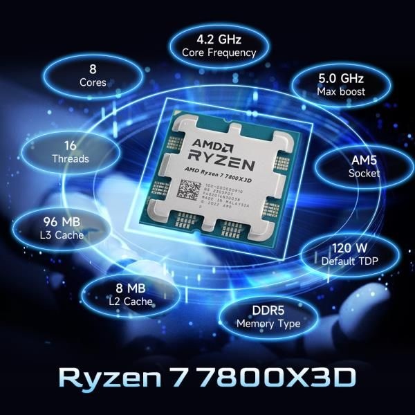 상품상세참조 AMD Ryzen 7 7800X3D 4.2GHz 8코어 16스레드