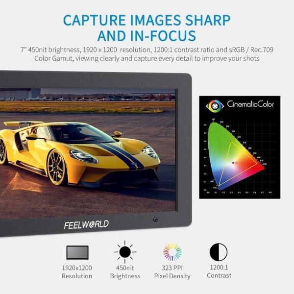 Feelworld 3D LUT 카메라 필드 DSLR 모니터, 4K