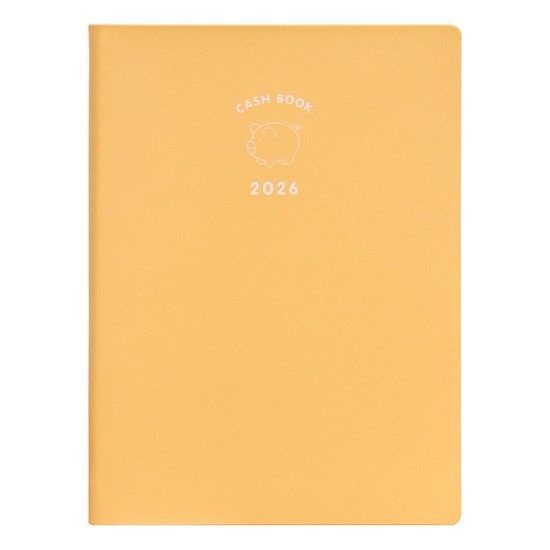 [인디고] 2026 생활의 온도 커버형 가계부 (날짜형) - 밀키옐로우