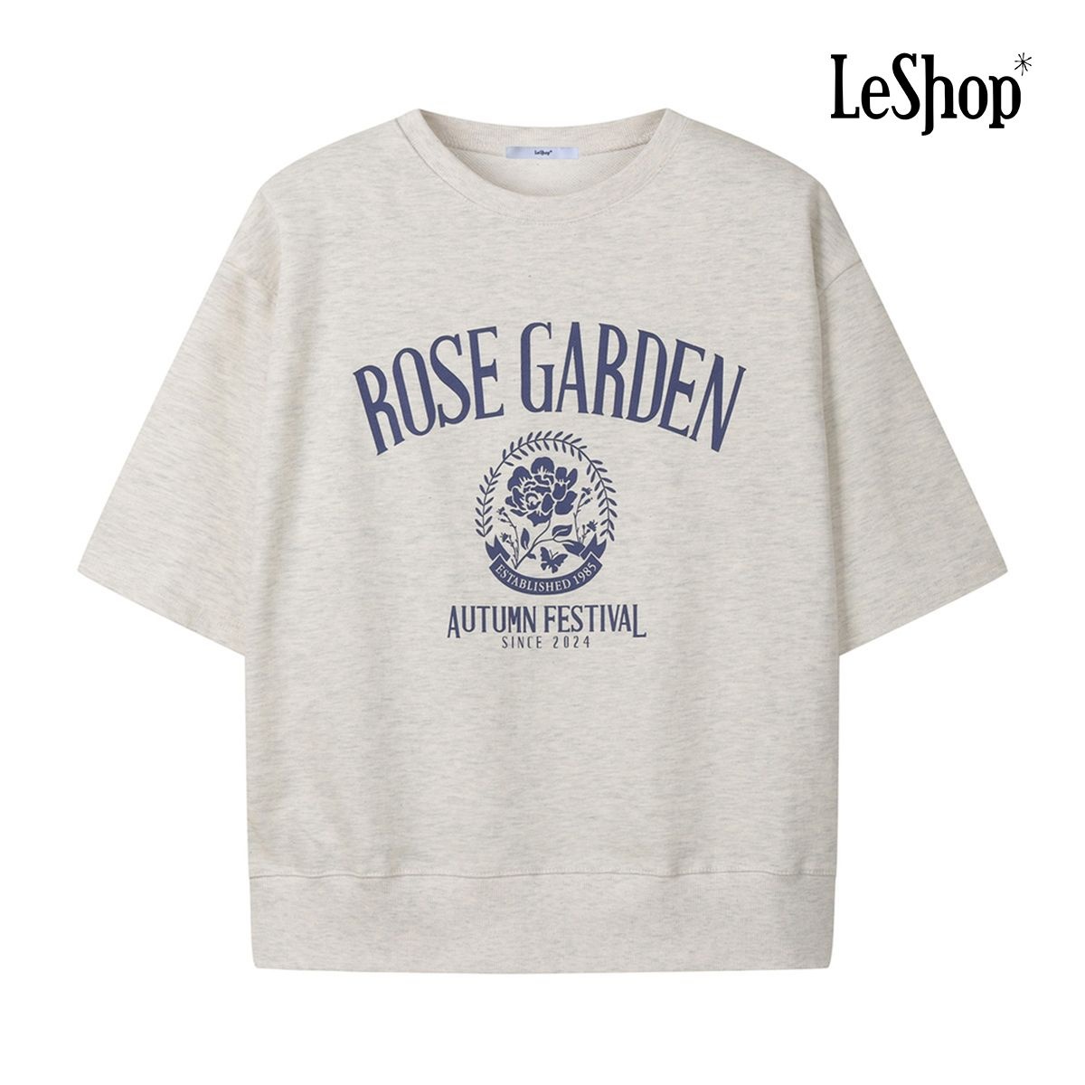 [롯데백화점] 르샵 로즈 가든 맨투맨 반팔 티셔츠 BQ1TS022A LE1220919074