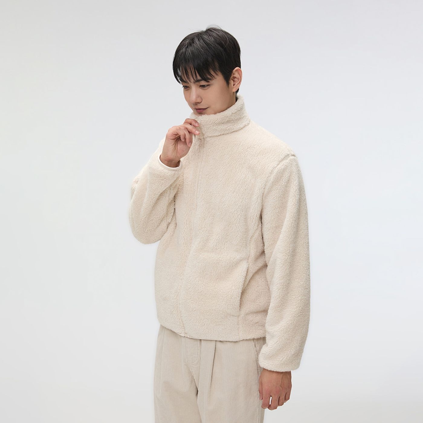 [리사이클] 베이직 퍼플리스 집업