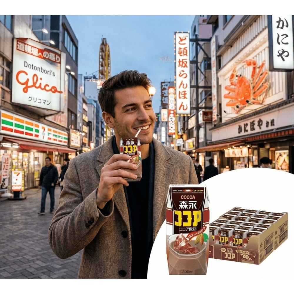 모리나가 [해외] 초코 수혈 시급 모리나가 종이팩 코코아 초코 우유 200ml 24개입