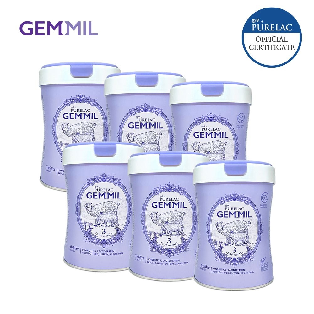 퓨어락 최고급 산양분유 젬밀 3단계 (12-36개월) 750g 6캔