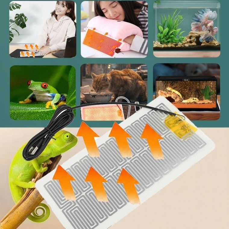 USB온열 5V발열필름 열선 히팅패드 히팅열선 DIY 발열체(부품)모듈 50도발열판 온열마우스패드