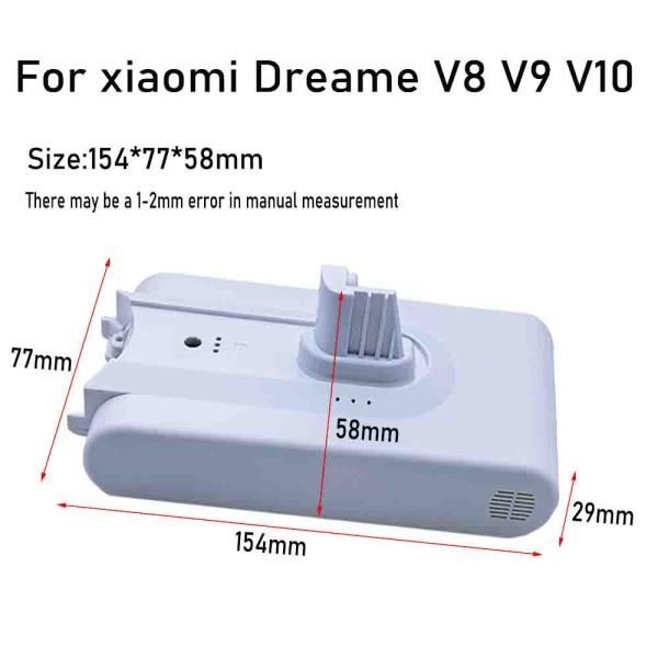 상품상세참조 샤오미 드리미 V8 V9 V10 리튬 배터리 V9P XR VVN3