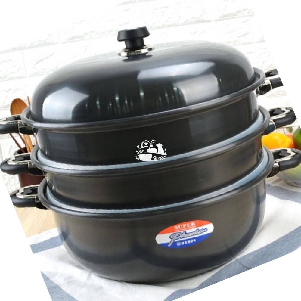 경질 알루미늄 3단 떡 생선 해물 찜솥 3단찜솥 3단찜기 만두찜솥