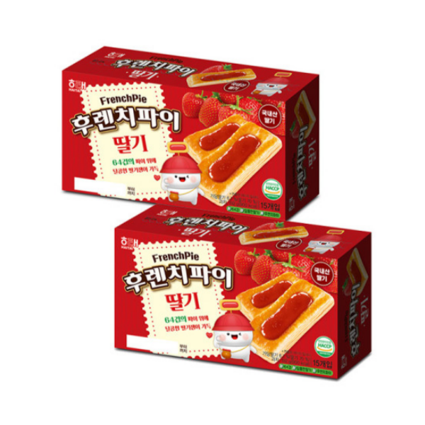 [오늘출발] 해태제과 해태 후렌치파이 딸기 192gx2개