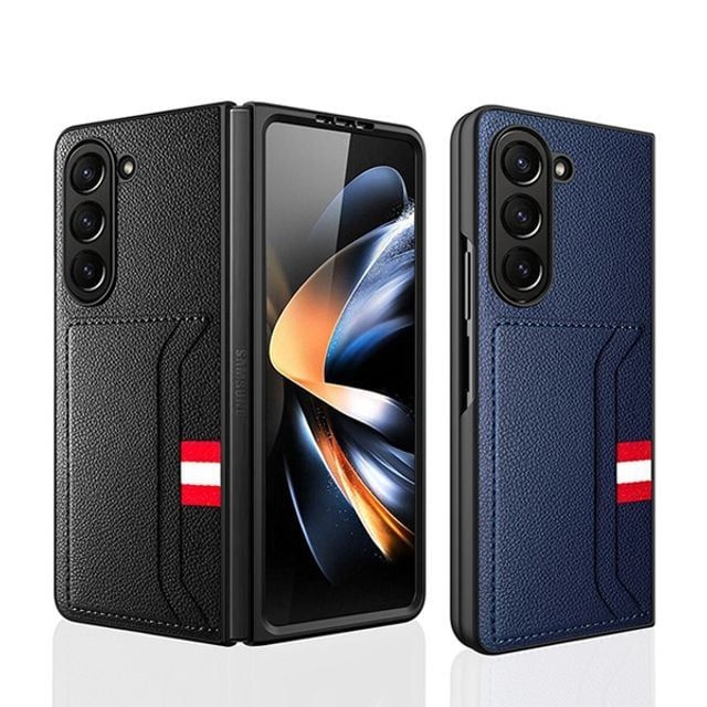 갤럭시Z폴드5 4 3 레드라인 더블카드포켓 가죽 케이스 제트폴드5케이스 Z폴드4카드수납 Z폴드3카드수납 Z폴드5카