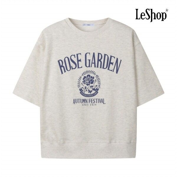 [LESHOP] [AK수원점] [르샵] 로즈 가든 맨투맨 반팔 티셔츠 (BQ1TS022A)