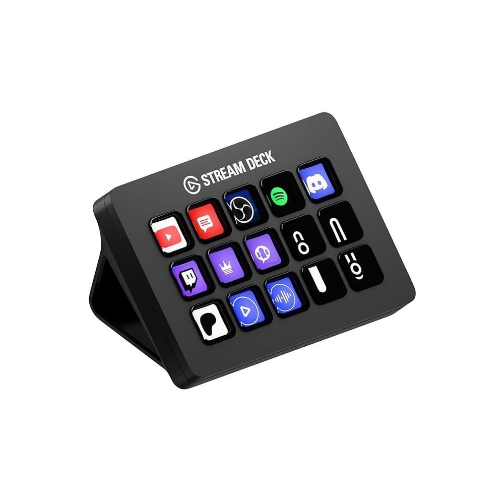 Elgato [해외] Elgato Stream Deck 가위 키 - OBS, 트위치, 디스코드, 팀, 포토샵 등을 위한 맞춤형 매크로 키가 있는 워크플로우 컨트롤