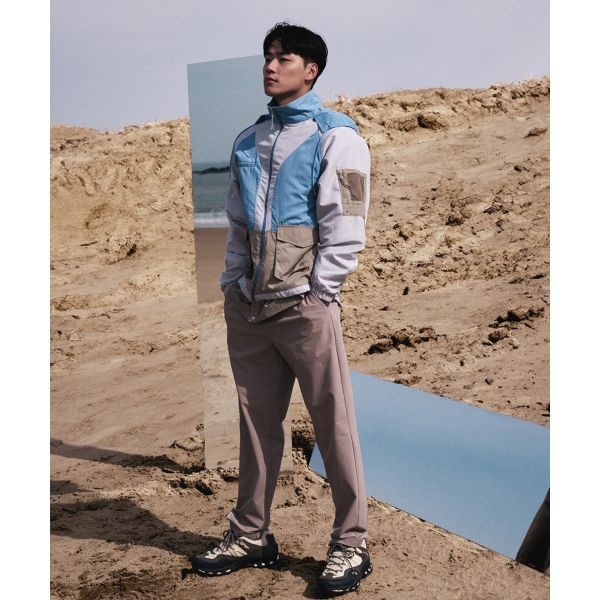OFFGRID OFFGRID [이민재 착용]오디세이 컬러블럭 후드 자켓-그레이 344487