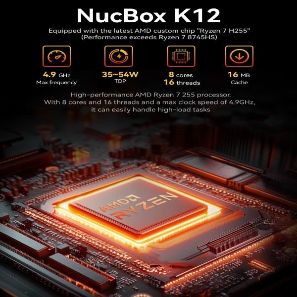 GMKtec 미니 PC K12 Nucbox AMD 라이젠 ™ 7H
