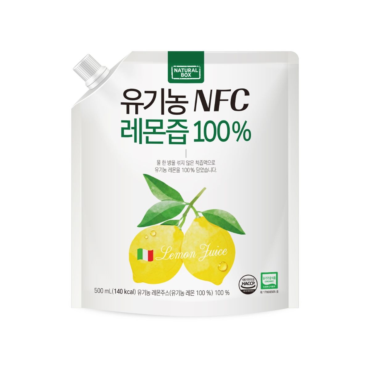 내추럴박스 유기농 레몬즙 100% 500ML, 1개